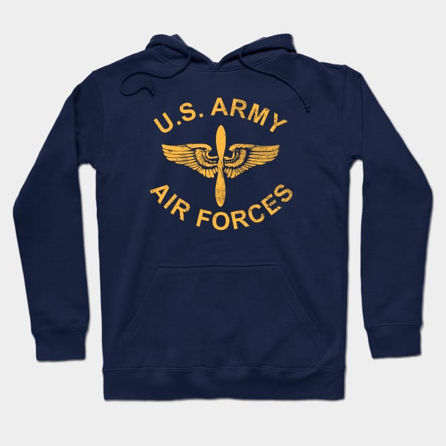 US Army Air Forces (distressed) Hoodie by Tailgunnerstudios